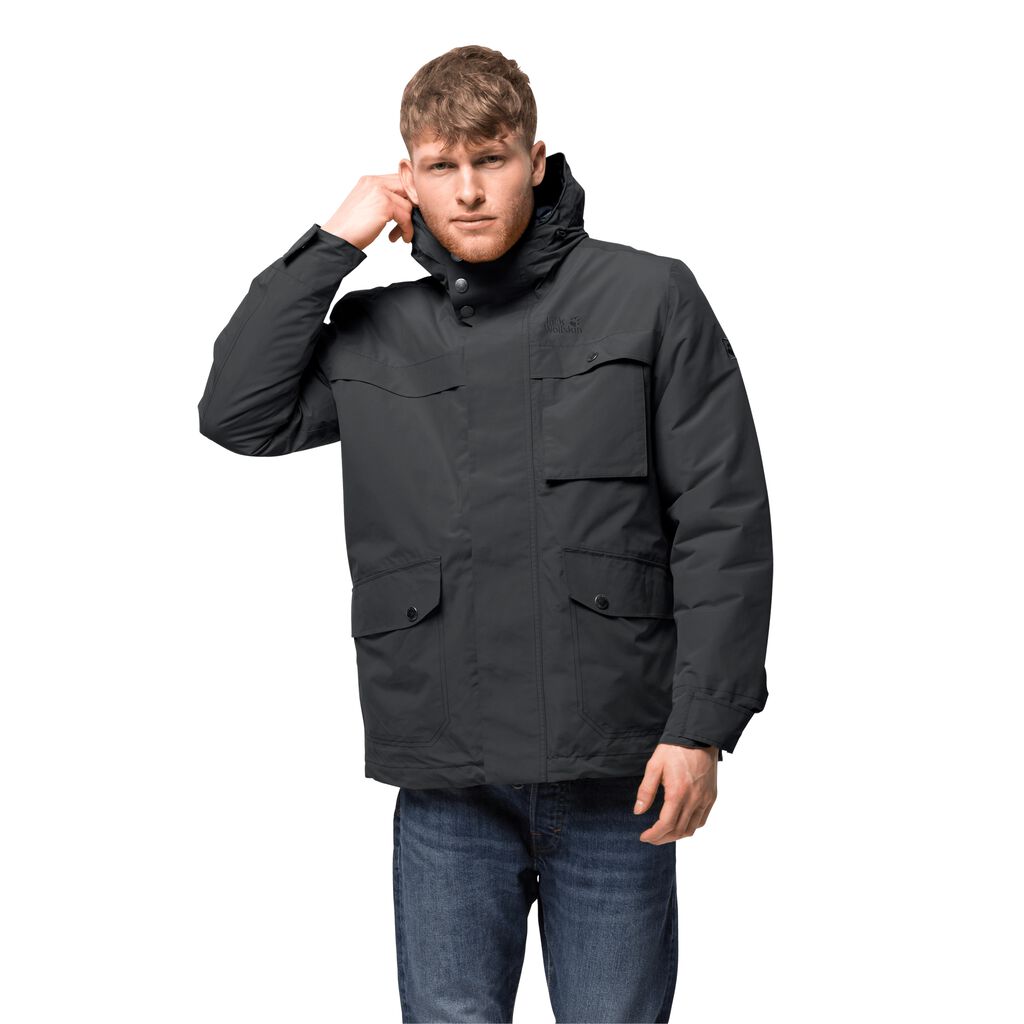 Jack Wolfskin WILDWOOD Vestes Homme Noir - BCVWFHJ-39